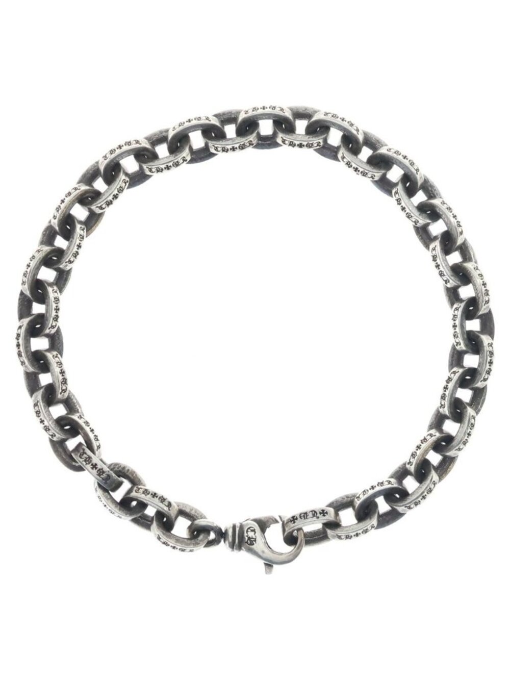 Chrome Hearts Large Paper Chain Bracelet Silver
